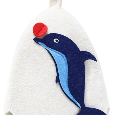 Czapka do sauny dziecięca Delfin