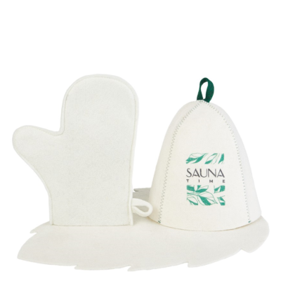 Zestaw do sauny sauna time (czapka, mata, rękawica)