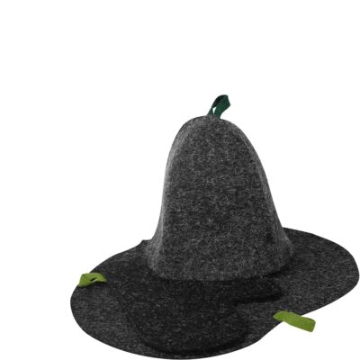 Zestaw do sauny szary (czapka, mata, rękawica)